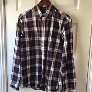 H&M FLANNEL! GREAT FIT! PURPLISH!